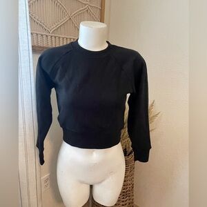 Revolve X Karla The Crop Sweatshirt in Black Size Medium